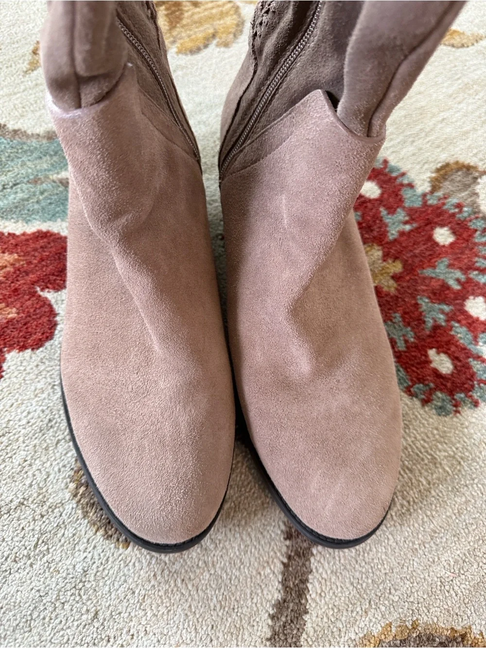 Vince Camuto Women's Over-the-Knee Suede Block Heel Boot - Beige